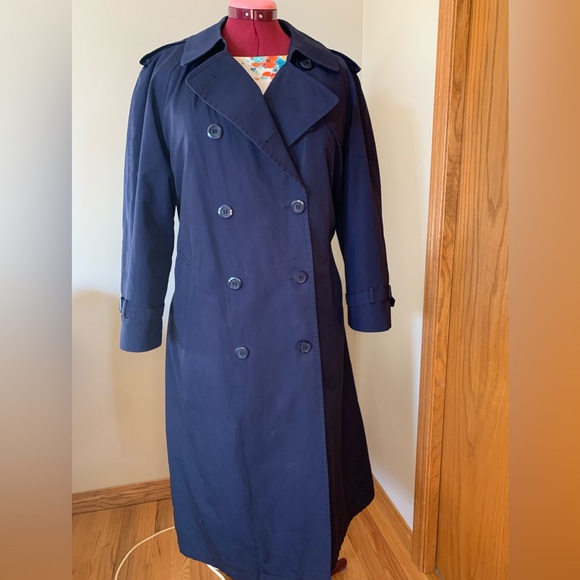 Navy all weather Trench coat - Picture 6 of 13
